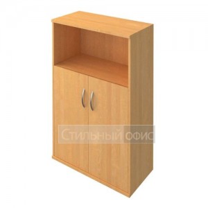 Шкаф средний широкий с деревянными дверками