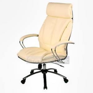 Кресло офисное для руководителя LK-13 Ch Перфорированная натуральная кожа 