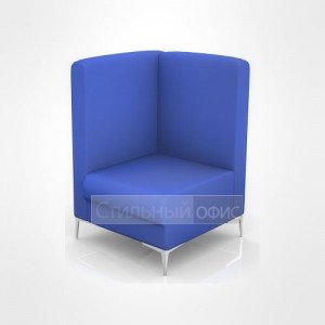 Кресло угловое мягкое левое со средней спинкой офисное для отдыха