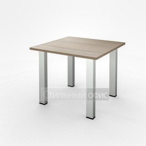 Стол переговорный квадратный на металлических опорах НТ-090 + Комплект опор (4 шт)c 